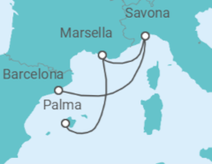 Itinerario del Crucero Momentos mediterráneos TI - Costa Cruceros