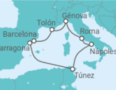 Itinerario del Crucero Legado Mediterráneo - Corazul Cruceros