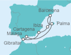 Itinerario del Crucero España, Gibraltar TI - AIDA