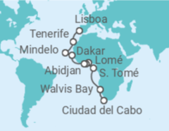 Itinerario del Crucero Aventura de vida silvestre - Regent Seven Seas