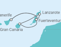 Itinerario del Crucero Islas Canarias - Costa Cruceros