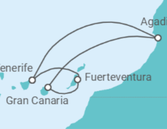 Itinerario del Crucero Islas Canarias - Costa Cruceros