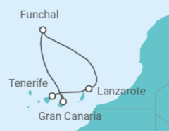 Itinerario del Crucero Islas Canarias - Costa Cruceros