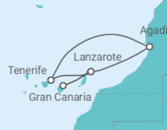 Itinerario del Crucero Islas Canarias - Costa Cruceros