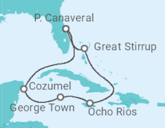 Itinerario del Crucero El Caribe: Great Stirrup Cay y Cozumel - NCL Norwegian Cruise Line