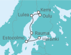 Itinerario del Crucero Suecia, Finlandia - Ponant