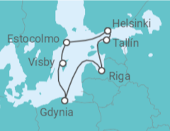 Itinerario del Crucero Suecia, Polonia, Estonia - Ponant