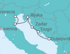 Itinerario del Crucero Croacia, Italia - Ponant