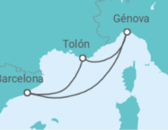 Itinerario del Crucero Italia, Francia - Costa Cruceros