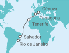 Itinerario del Crucero Desde Génova a Río de Janeiro - MSC Cruceros