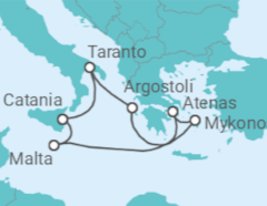 Itinerario del Crucero Grecia, Malta, Italia - Costa Cruceros