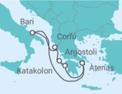 Itinerario del Crucero Grecia, Italia - MSC Cruceros