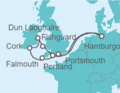 Itinerario del Crucero Reino Unido TI - AIDA
