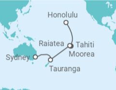 Itinerario del Crucero Polinesia Francesa, Nueva Zelanda - Royal Caribbean