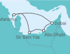 Itinerario del Crucero Emiratos Árabes TI - AIDA