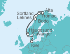 Itinerario del Crucero Noruega TI - AIDA