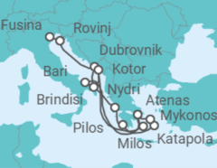 Itinerario del Crucero Un largo viaje por las maravillas del Adriático, los secretos de la antigüedad y la fusión cultural - Explora Journeys