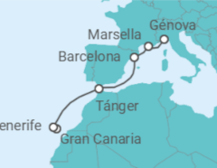 Itinerario del Crucero Islas Canarias - Costa Cruceros
