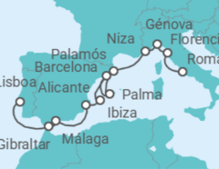 Itinerario del Crucero Un largo viaje a la Riviera para pasar el Año Nuevo en el mar - Explora Journeys
