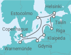 Itinerario del Crucero Capitales Bálticas - MSC Cruceros