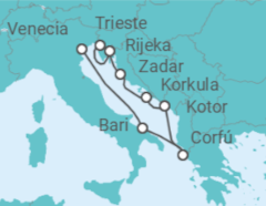Itinerario del Crucero Italia, Grecia, Montenegro - Costa Cruceros