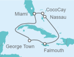 Itinerario del Crucero Bahamas, Jamaica, Islas Caimán - Royal Caribbean
