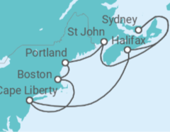 Itinerario del Crucero Canadá y Nueva Inglaterra - Royal Caribbean
