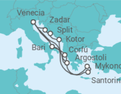 Itinerario del Crucero Italia, Grecia, Montenegro, Croacia - Costa Cruceros