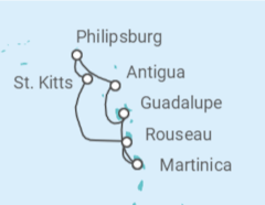 Itinerario del Crucero Guadalupe, St. Maarten, St.Kitts - MSC Cruceros