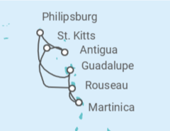 Itinerario del Crucero Guadalupe, St. Maarten, St. Kitts - MSC Cruceros
