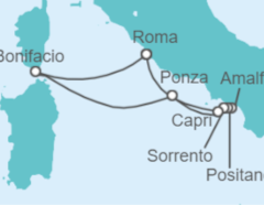 Itinerario del Crucero Francia, Italia - Seadream Yacht Club