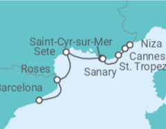 Itinerario del Crucero Francia - Seadream Yacht Club