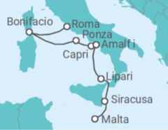 Itinerario del Crucero Francia, Italia - Seadream Yacht Club