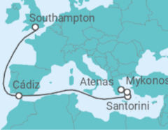 Itinerario del Crucero España e Islas Griegas - Cunard