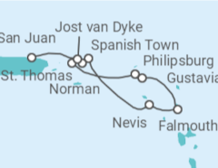 Itinerario del Crucero Saint Maarten, Guadalupe, Reino Unido - Seadream Yacht Club