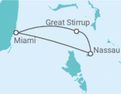 Itinerario del Crucero Bahamas: Great Stirrup Cay y Nasáu - NCL Norwegian Cruise Line