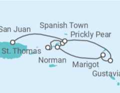 Itinerario del Crucero Dominica, Guadalupe - Seadream Yacht Club
