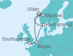 Itinerario del Crucero Noruega, Bélgica - Royal Caribbean