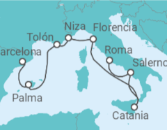 Itinerario del Crucero España, Italia y la Costa Azul - Royal Caribbean