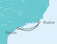 Itinerario del Crucero Brasil - MSC Cruceros