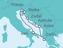 Itinerario del Crucero Grecia, Montenegro, Italia - Costa Cruceros