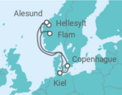 Itinerario del Crucero Fiordos Noruegos, Alemania - con vuelos - MSC Cruceros