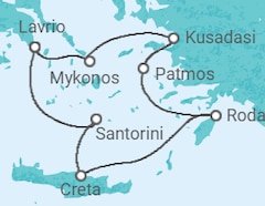 Itinerario del Crucero Icónicas Islas Griegas +  Vuelo + Hotel - Celestyal Cruises