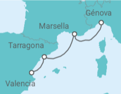 Itinerario del Crucero Francia, España - MSC Cruceros