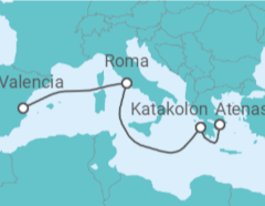 Itinerario del Crucero Grecia, Italia - MSC Cruceros
