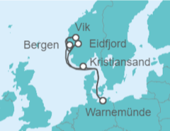 Itinerario del Crucero Noruega - AIDA