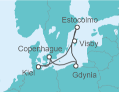 Itinerario del Crucero Suecia, Polonia, Dinamarca - AIDA