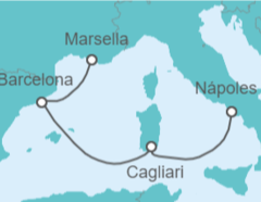 Itinerario del Crucero España, Italia TI - Costa Cruceros