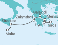Itinerario del Crucero Grecia - Seadream Yacht Club