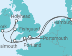 Itinerario del Crucero Reino Unido TI - AIDA